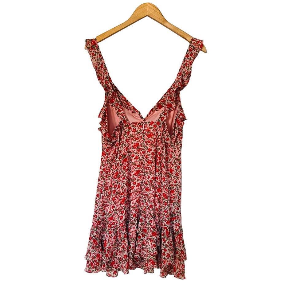 The Sang Floral Ruffle Detail Dress Size L Large Multicolor - Picture 2 of 7